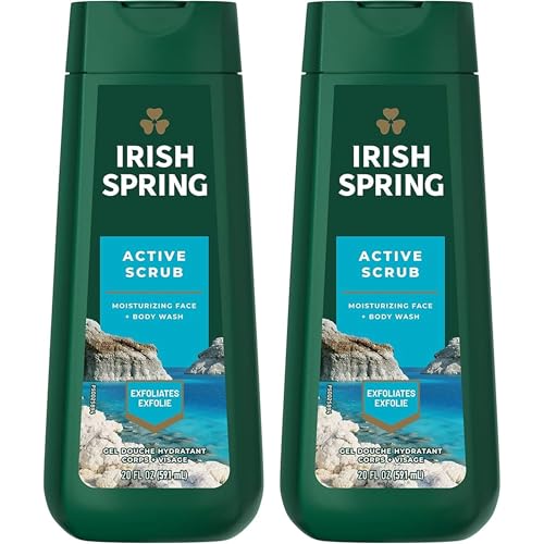 Irish Spring Body Wash Active Scrub Moisturizing Face Exfoliating Gel 20 Fl Oz - Irish Spring Official Product View 1