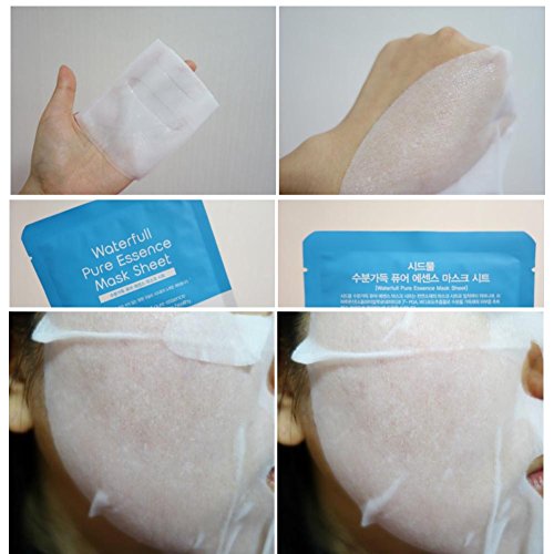 Waterfull Pure Essence Mask Sheet 0.8 oz X 8 Moisture Facial Pack - Product Imagery