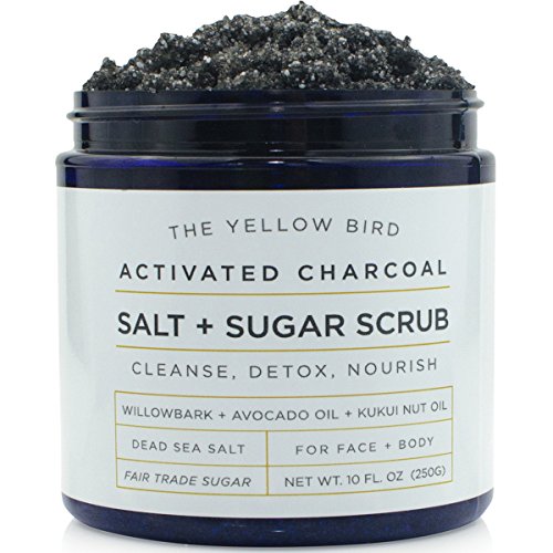 The Yellow Bird Activated Charcoal Face & Body Scrub – Natural Deep Cleansing - The Yellow Bird Official Product View 1