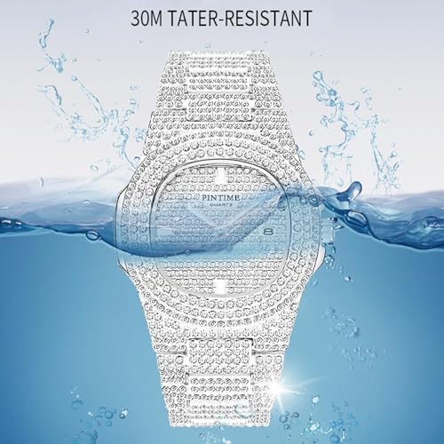 Gosasa Luxury Unisex Crystal Diamond Watches Big Face Women's - Product Imagery