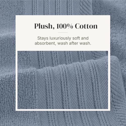 Modern Threads 6 Piece Bath Towel Set – Bathroom Towel Set with - Product Imagery