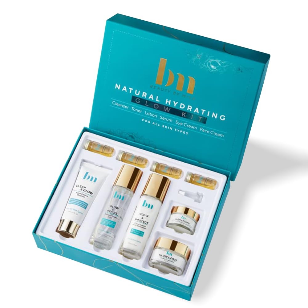 Natural Hydrating Glow Kit Skin Care Set for Men and Women: - Beauty By Mish