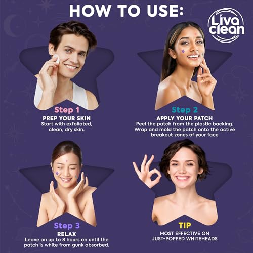 Livaclean 240CT Star Pimple Patches for Face w/ Hydrocolloid, - Product Imagery