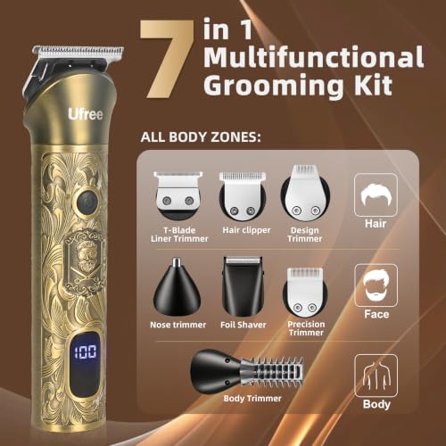 Ufree Professional Beard Trimmer for Men, Electric Shaver Razor, - Product Imagery