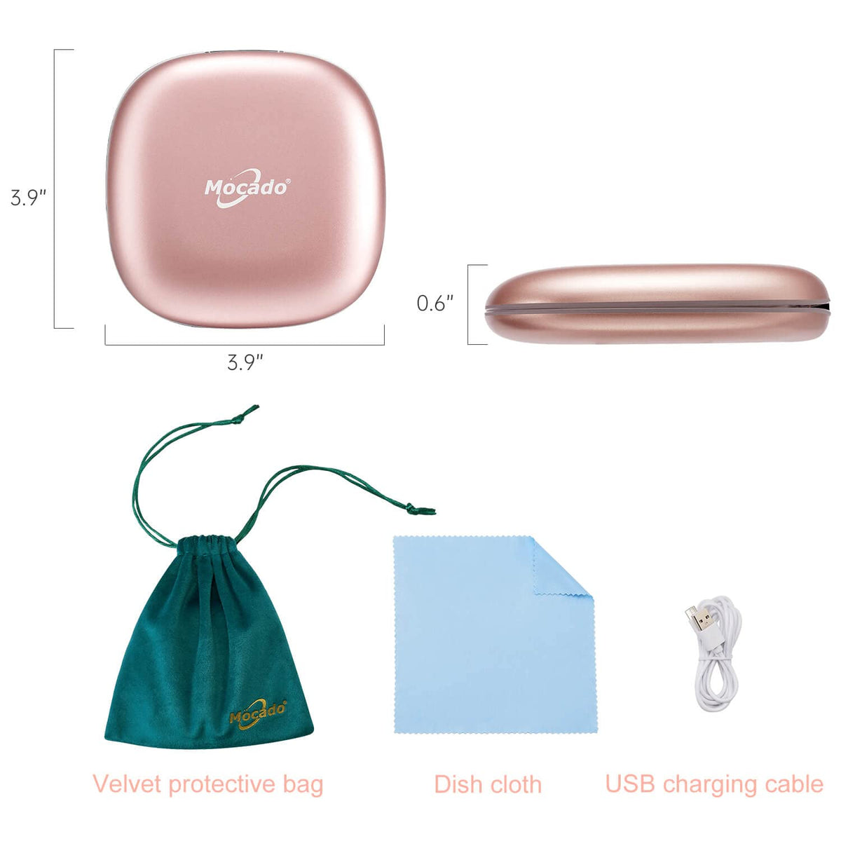 Compact LED Magnifying Travel Makeup Mirror - Mocado Official Imagery - 4
