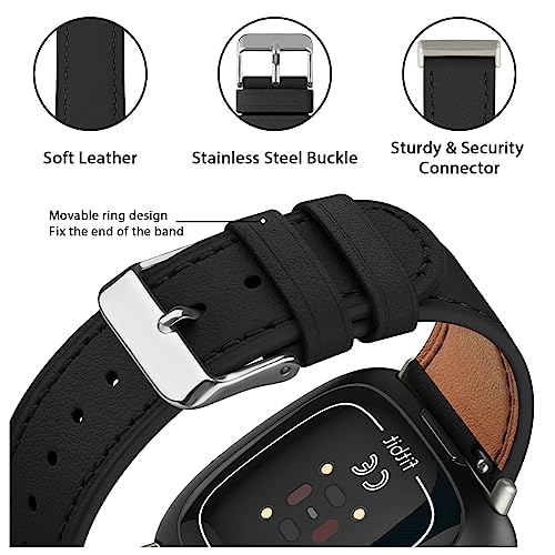 Meliya Leather Bands Compatible with Fitbit Versa 4 Bands/Fitbit - Product Imagery
