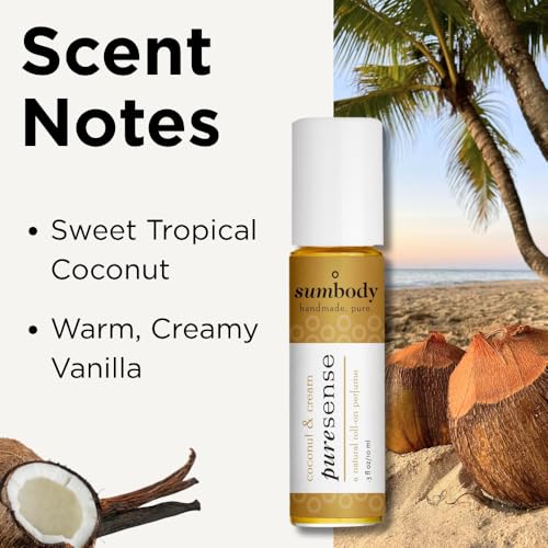 Sumbody All Natural Coconut & Cream Scent Perfume Oil, 10ml, USA - Product Imagery