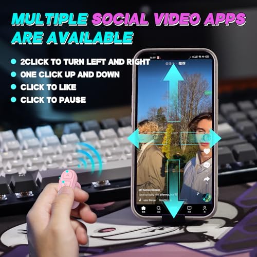 TikTok Scrolling Ring Remote, Bluetooth Page Turner for - Product Imagery