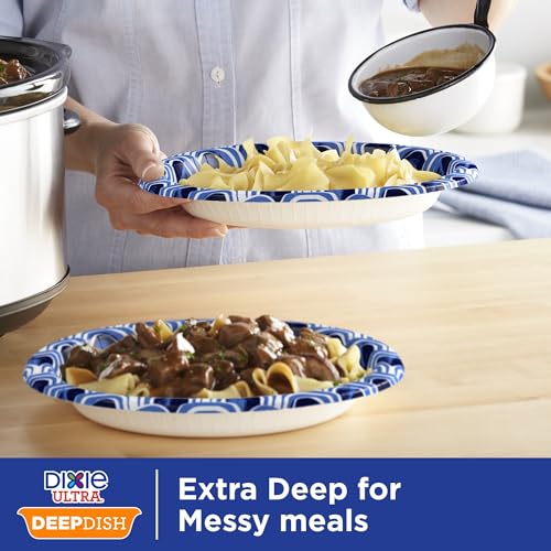 Dixie Ultra Deep Dish Paper Plates, 40 Count, 28 oz, Disposable - Product Imagery
