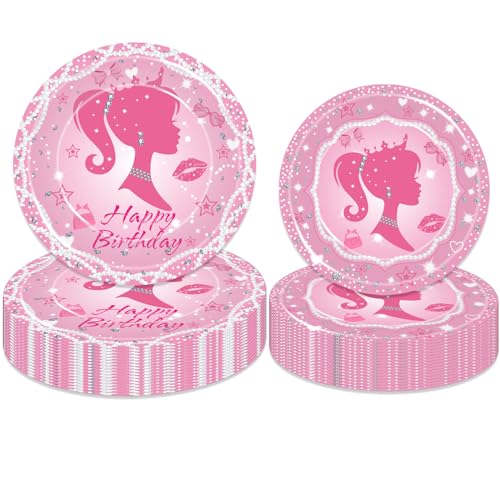 Pink Girl Happy Birthday Party Decorations Pink Princess - Product Imagery