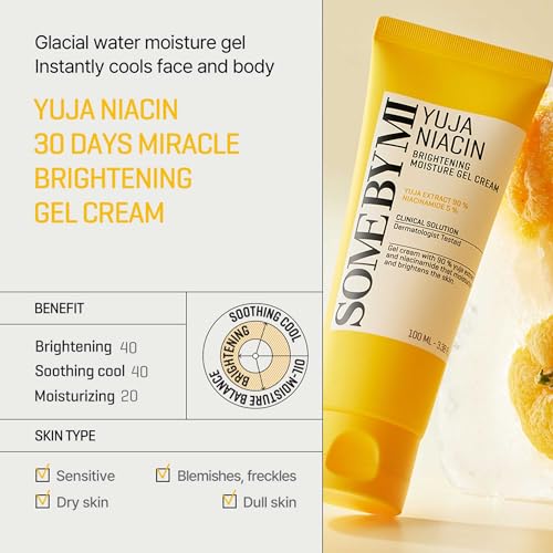 SOME BY MI Yuja Niacin Brightening Moisture Gel Cream - 3.38Oz, - Product Imagery