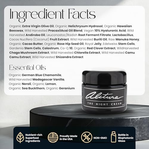 Alitura Hyaluronic Acid Night Cream, Anti-Aging Face - Product Imagery