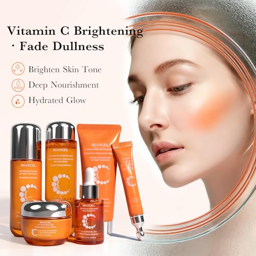 6-Pc 5X Vitamin C Skincare Set-Brightening Face Routine Box Gift - Product Imagery