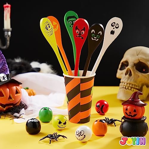 JOYIN 6 Pcs Halloween Egg and Spoon Race Game Set; Eyeballs and - Product Imagery