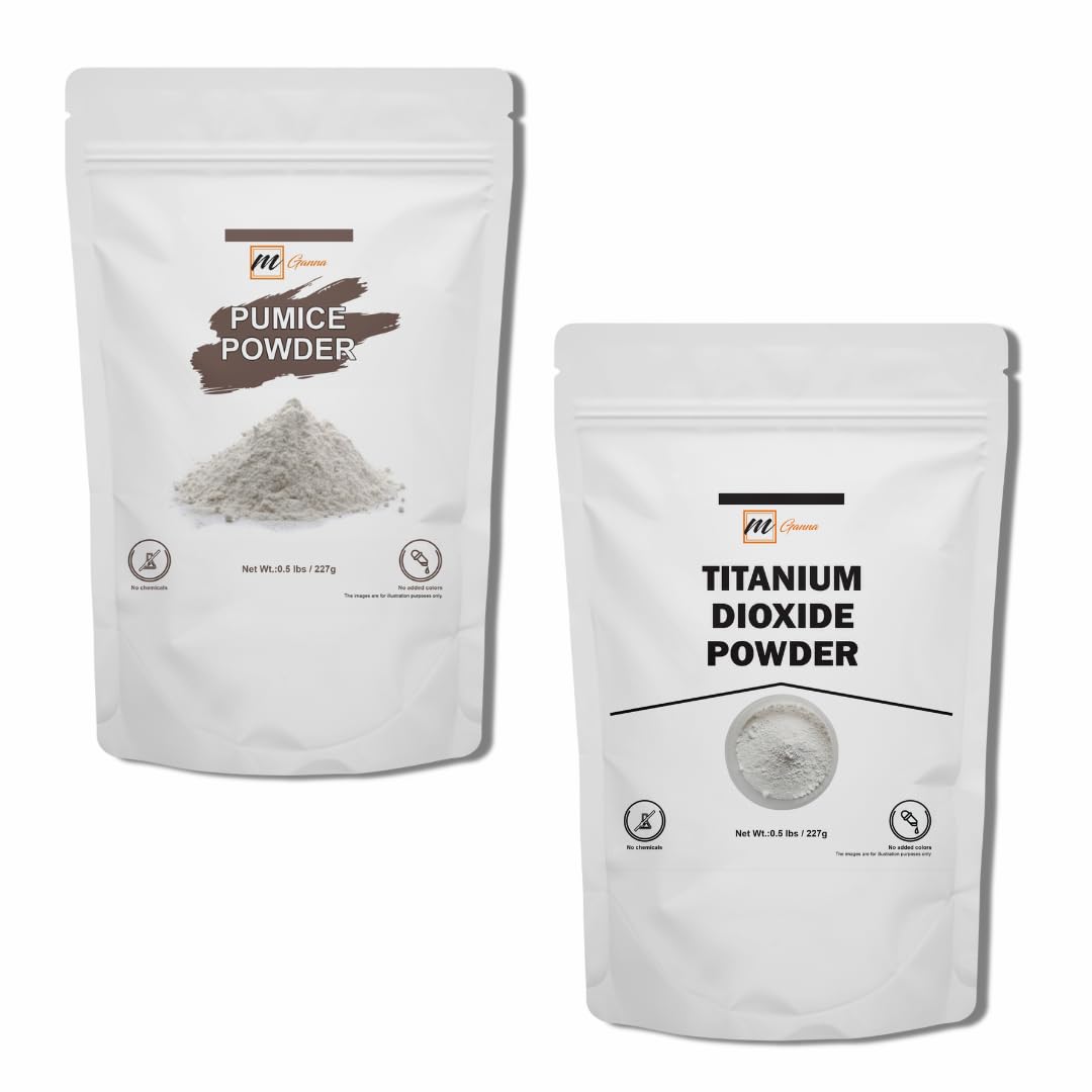Pumice and Titanium dioxide Combo Powder Packs for Skin - Product Imagery
