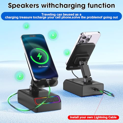 Wireless Induction Audio Bluetooth Speaker 5in1 Phone Holder - Product Imagery