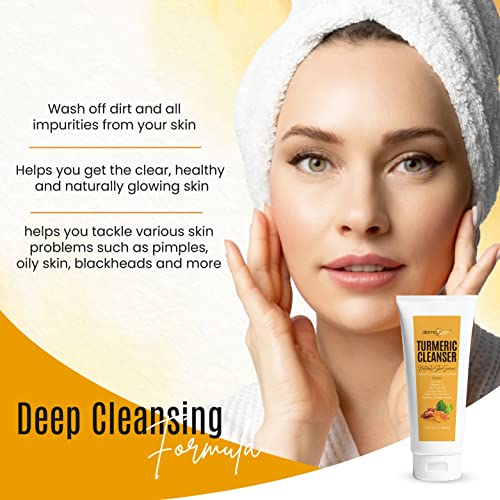 Turmeric Facial Cleanser – Natural Anti-Aging Exfoliating - Product Imagery