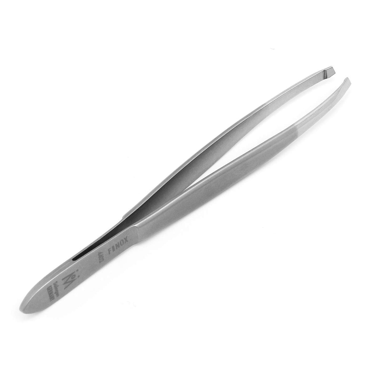 GERMANIKURE Slanted Tweezers Precision German Steel Leather - GERmanikure Official Imagery - 5