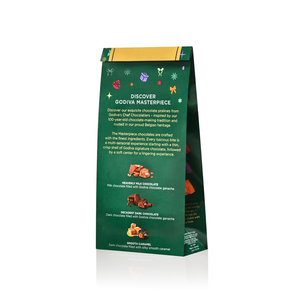 GODIVA Masterpiece Milk and Dark Chocolate Holiday Gift Bag - Premium Selection Official Imagery - 3