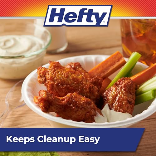 Hefty Everyday Soak Proof Foam Bowls, White, 12oz, 50ct - Product Imagery