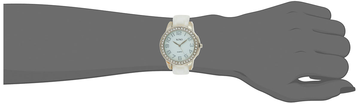 XOXO Women s Silver Tone Analog Watch with Crystal Accent - Accutime Official Imagery - 6