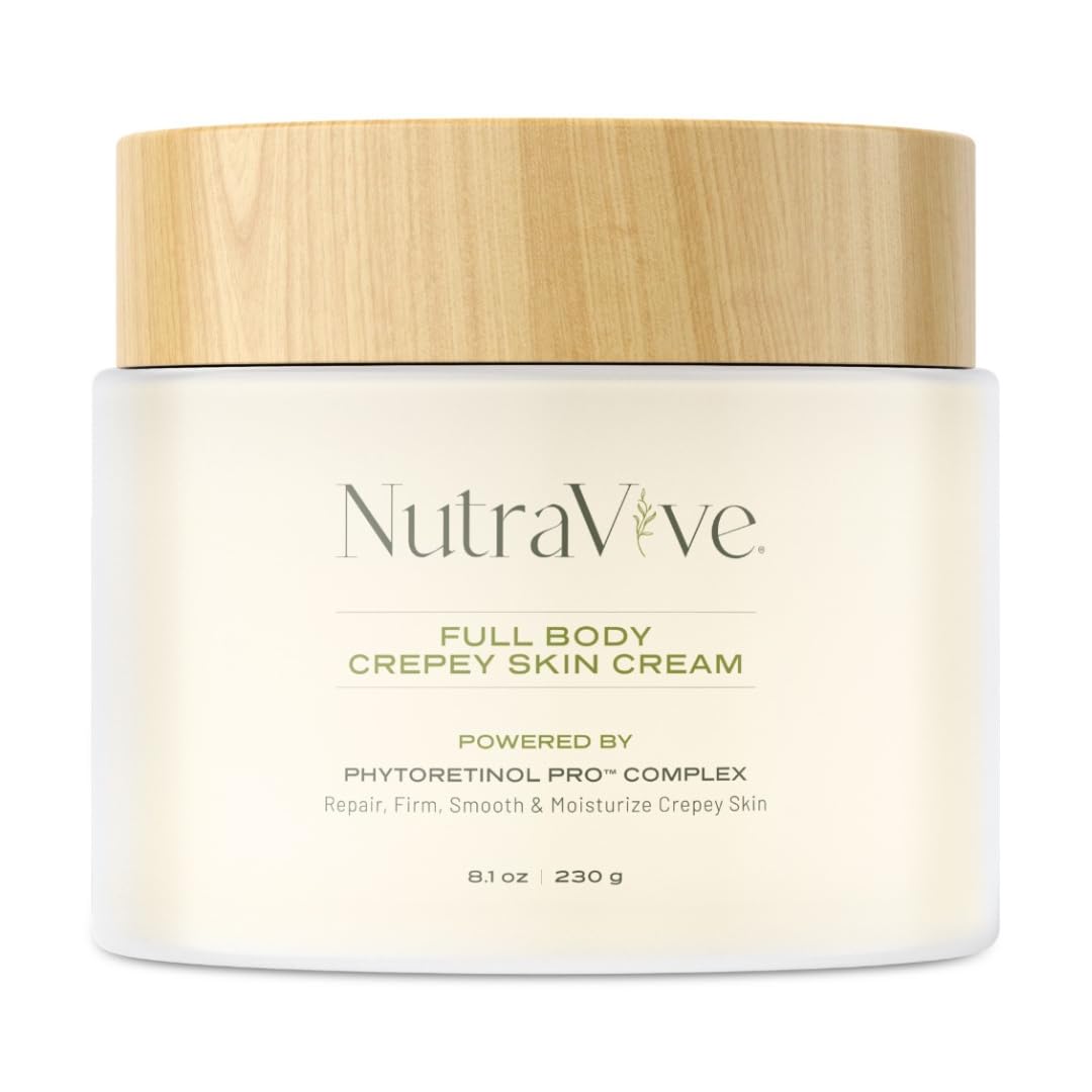 Full Body Crepey Skin Cream Daily Firming Moisturizer 8 1oz - NutraVive Official Imagery - 2