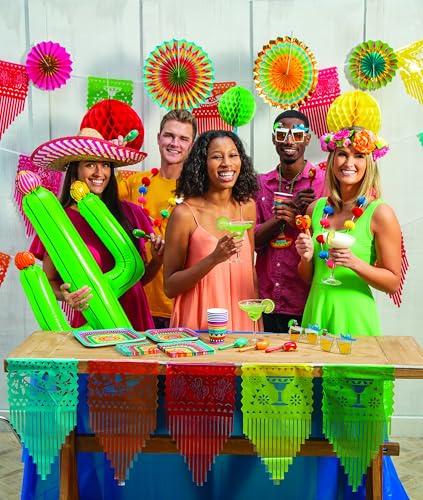 Fun Express Colored Sombrero Hats - Long-Lasting Set of 12 - Product Imagery