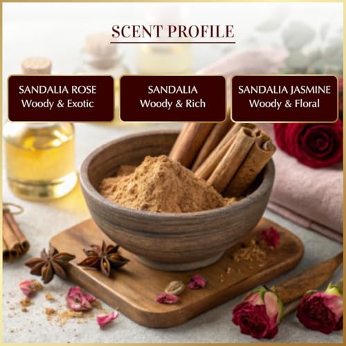 Dukhni Sandalwood Attar Oil 3 x 6ml Perfume Roll on | Islamic - Product Imagery