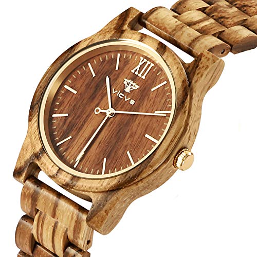 Wooden Watches for Men and Women, Natural Walnut/Olive Wood - Product Imagery