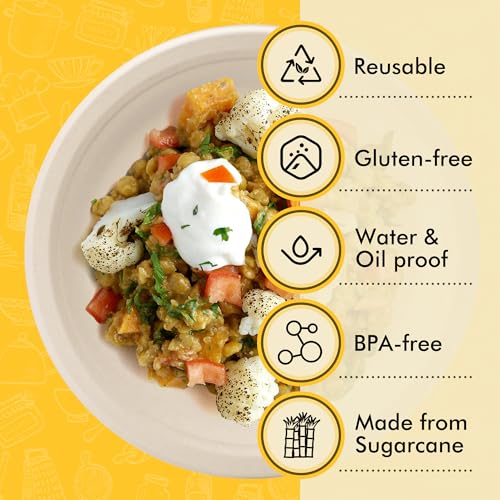 Compostable Paper Plates 10 Inch [150 Pack] - Product Imagery