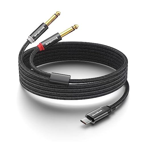 Smithok USB C to Dual 6.35mm 1/4 inch Stereo Splitter Y Cable, US by Smithok - Angle View 1