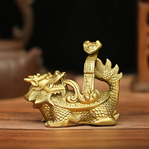 BRASSTAR 3.8"(H) Feng Shui Ruyi Longevity Dragon Turtle/Tortoise - Product Imagery