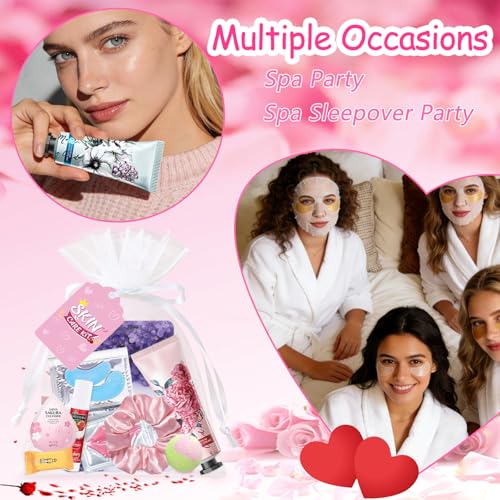 132 Pcs Spa Party Supplies for Women, Include Facial Mask, Face - Product Imagery