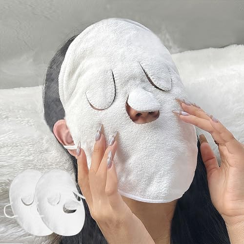 2Pcs Face Towel, Reusable Face Towel，Mask Cold Hot Compress - Product Imagery
