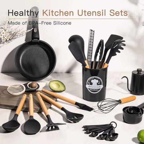 Astercook 39 PCS Kitchen Utensils Set, Silicone Cooking Utensil - Product Imagery