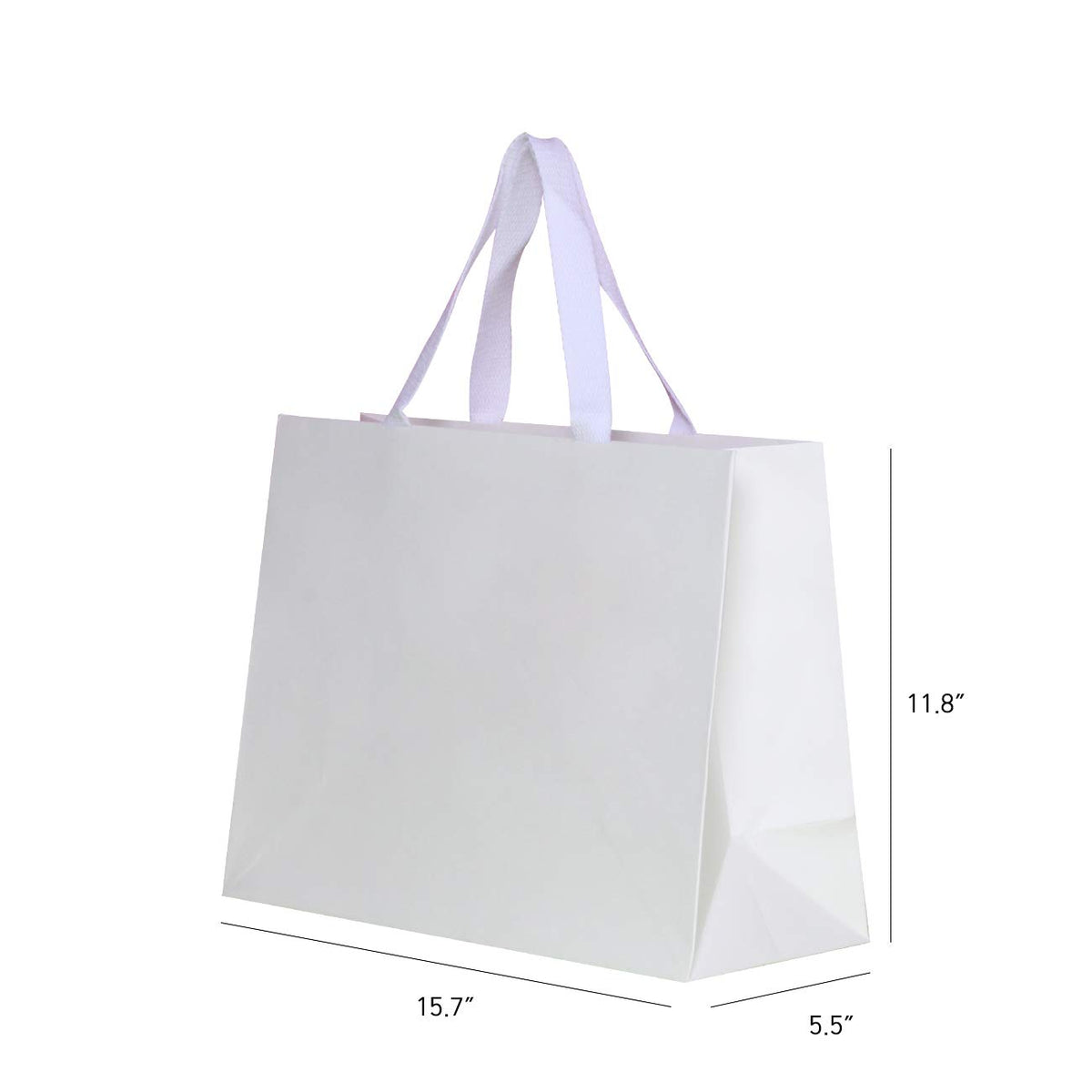 10pcs 15 7x5 5x11 8 Large Size White Paper Bags with White - PAPERIST Official Imagery - 3