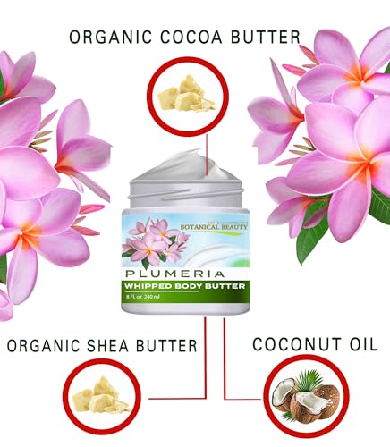 Botanical Beauty PLUMERIA WHIPPED BODY BUTTER with Shea Butter, - Product Imagery