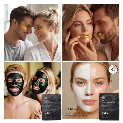 Gifts for Women, 55 Pcs Charcoal Hydrating Skin Care Set, Home - Product Imagery