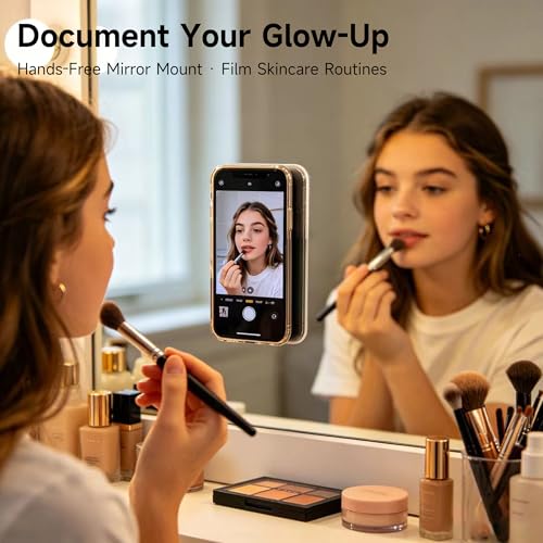 Silicone Double-Sided Suction Phone Mount - Light Pink Small - Product Imagery