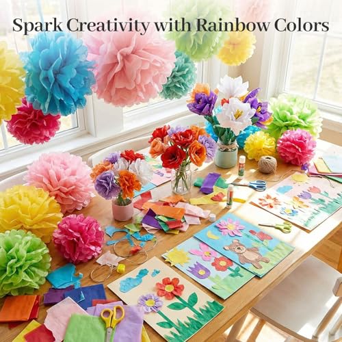 3 Otters Tissue Paper 150 Sheets, 14 X 20 inch 30 Colors for - Product Imagery