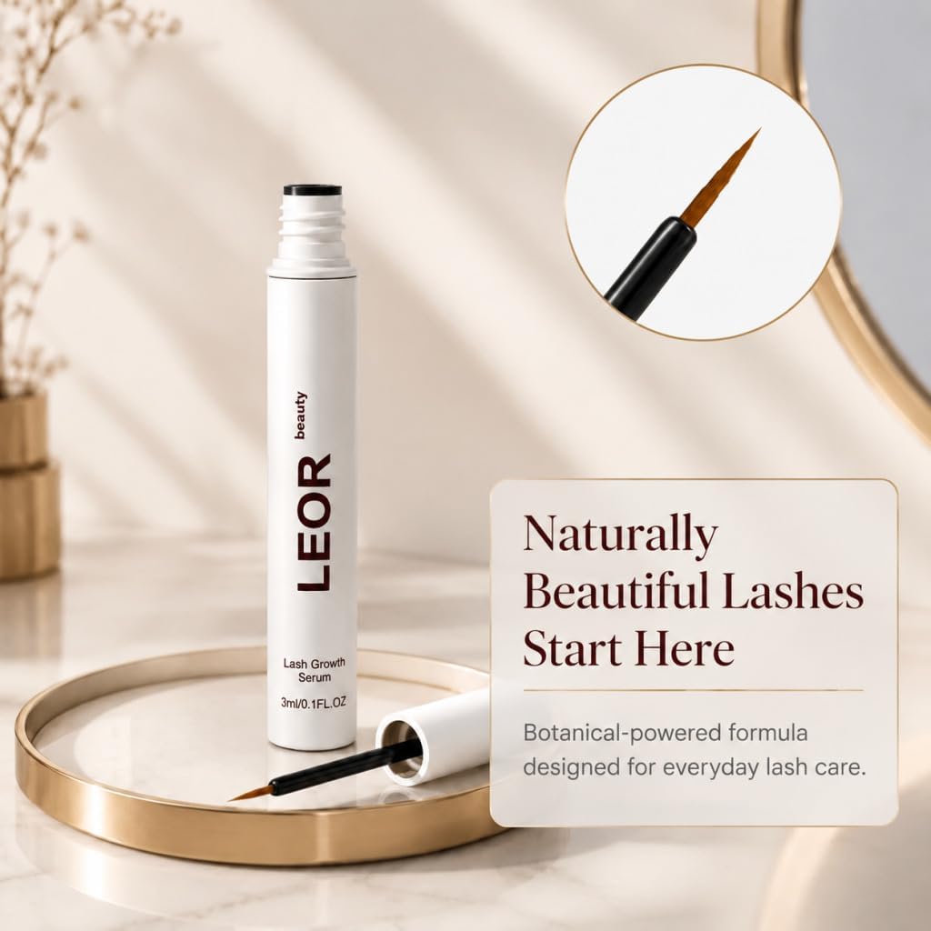 LEOR BEAUTY Eyelash Serum Botanical Lash Conditioner for - LEOR Official Imagery - 3
