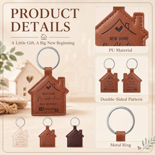 20 Pcs New Home Keychain Bulk Welcome Gifts - Product Imagery