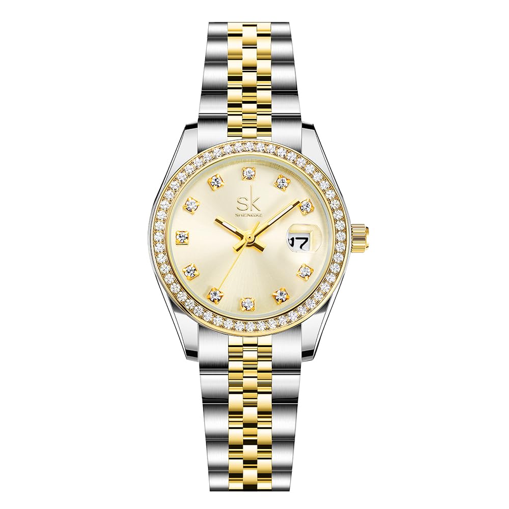 SHENGKE Women s Crystal Accented Calendar Watch - SHENGKE Official Imagery - 2