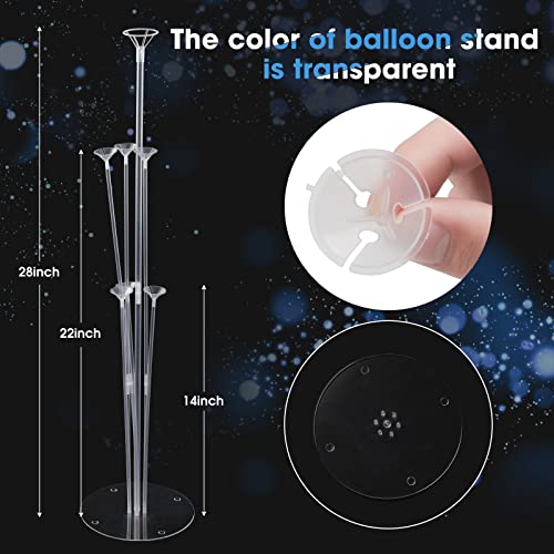 4 Sets Balloon Stand Kits, Balloon Sticks Holder with Base for - Product Imagery