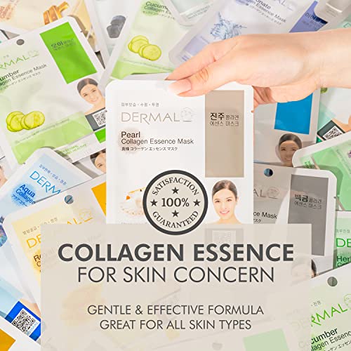 DERMAL 32 Collagen Korean Essence Sheet Mask Variety Pack, A+B - Product Imagery