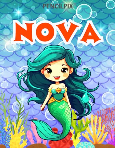 Nova: Personalized Coloring Book For Nova: Theme: Mermaid | - Product Imagery