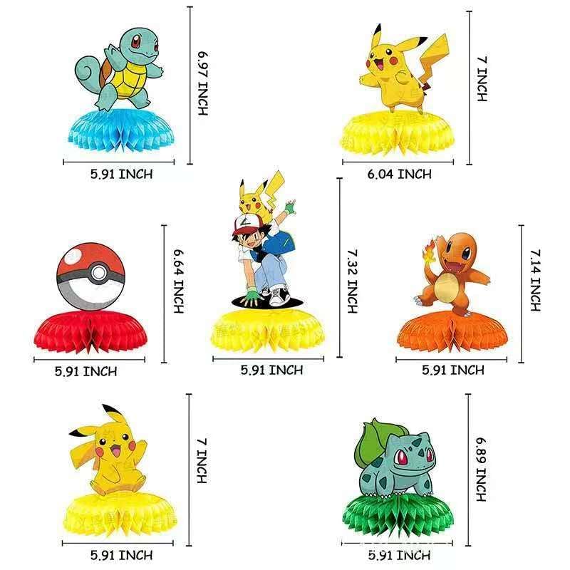 anime Birthday Party Supplies , 9Pcs Honeycomb Centerpieces for - Product Imagery