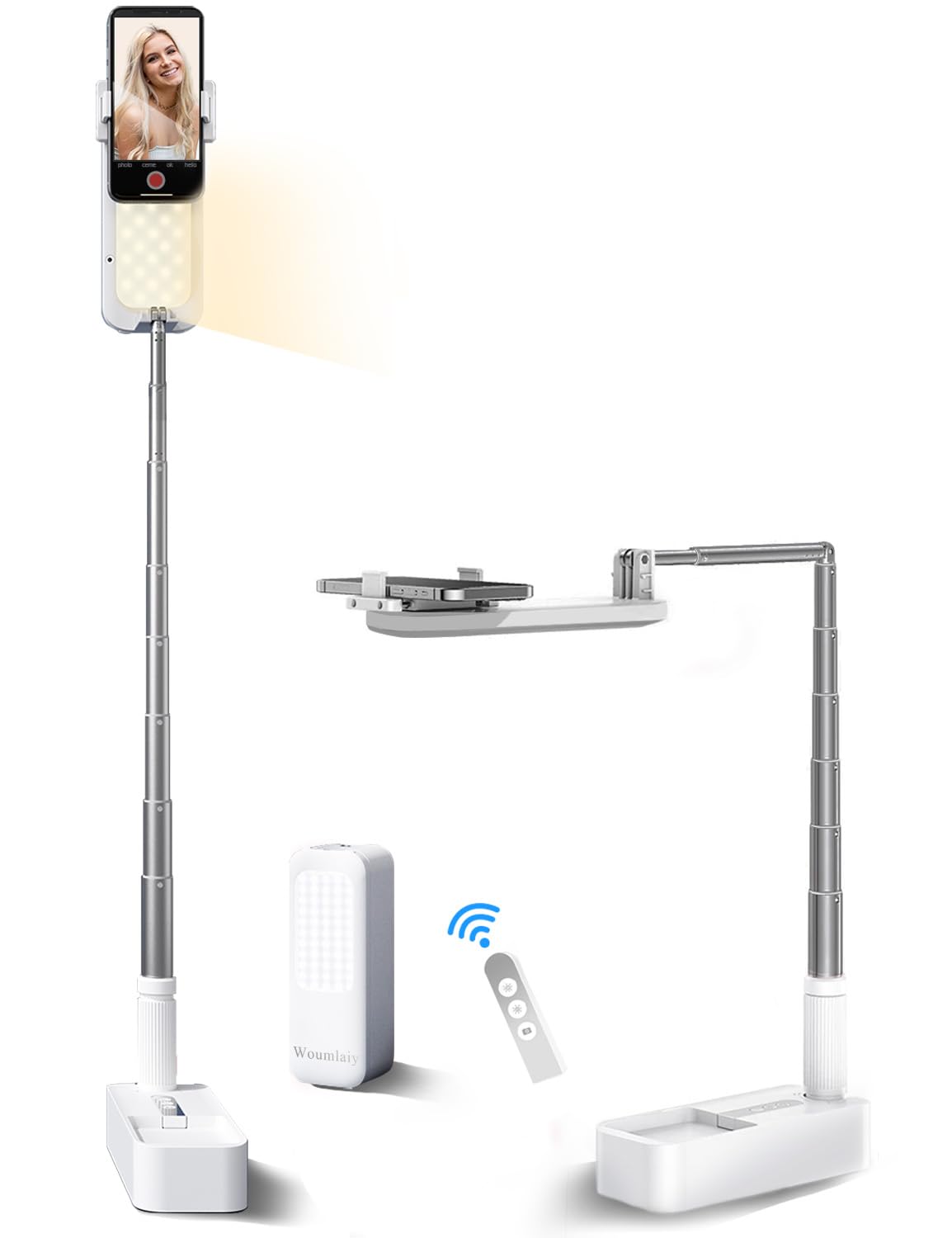 Selfie Stand with 360 Rotates Phone Holder Foldable - Woumlaiy Official Imagery - 1