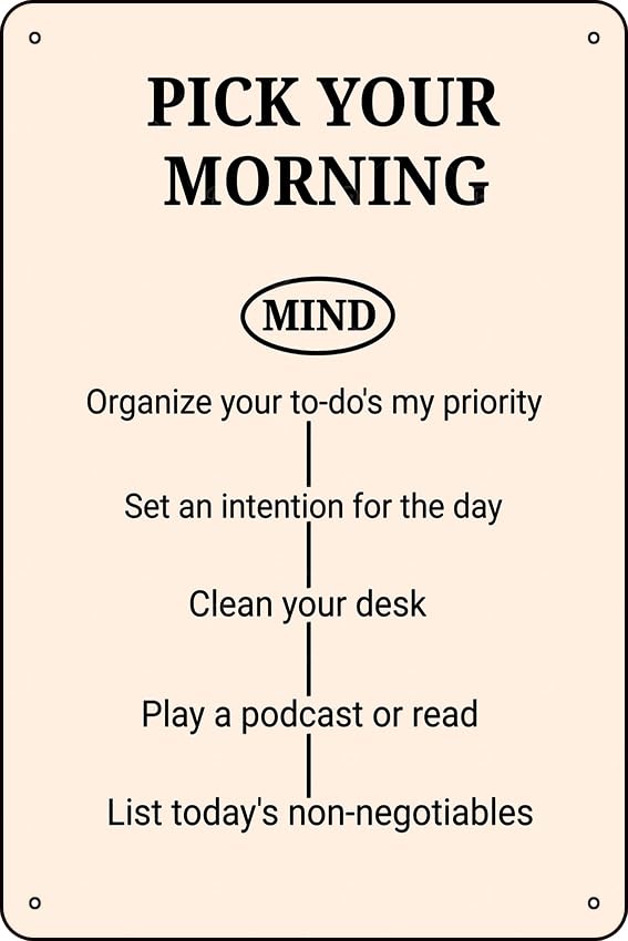 Morning Routine Checklist Poster from Security Breach Poster - Product Imagery
