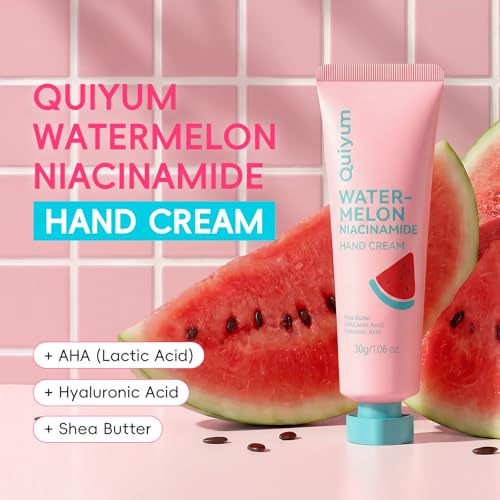QUIYUM Watermelon Skincare Set 3 Pcs - Includes Hand Cream, Lip - Product Imagery